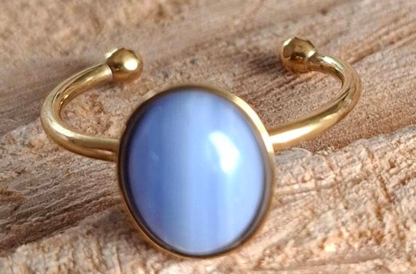 Ovale purple agaat Ring