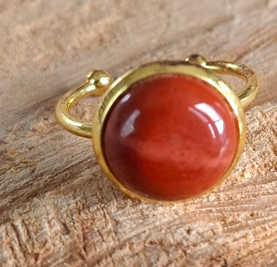 Rode jaspis ring