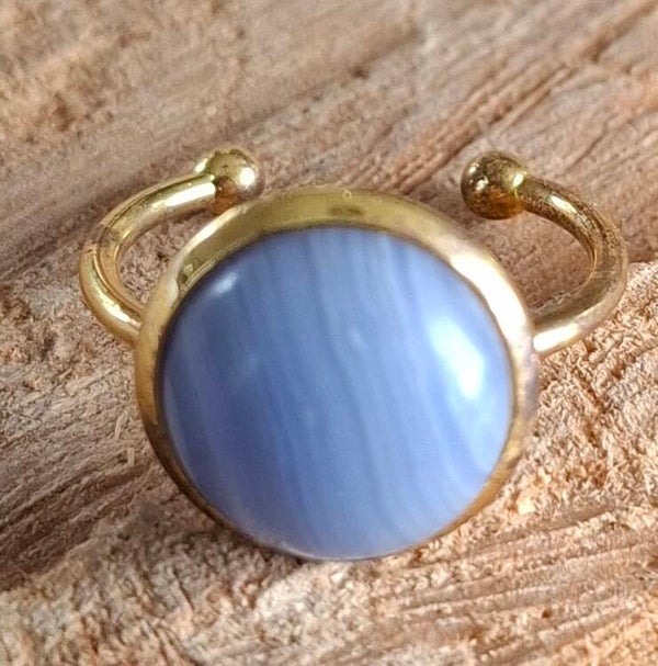 Purple agaat ring