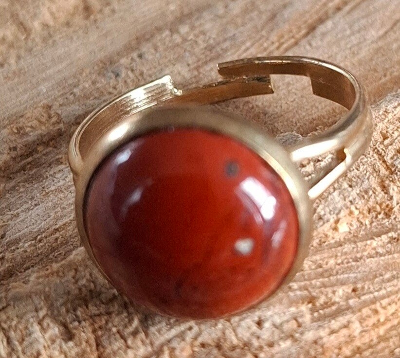 Rode jaspis ring
