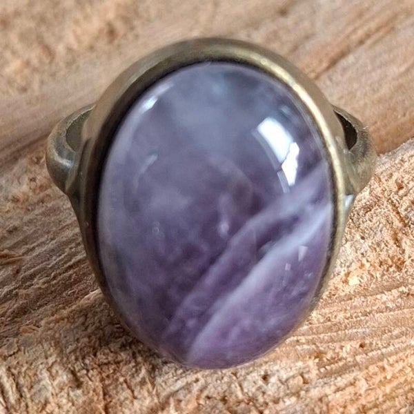 Amethist ovale ring