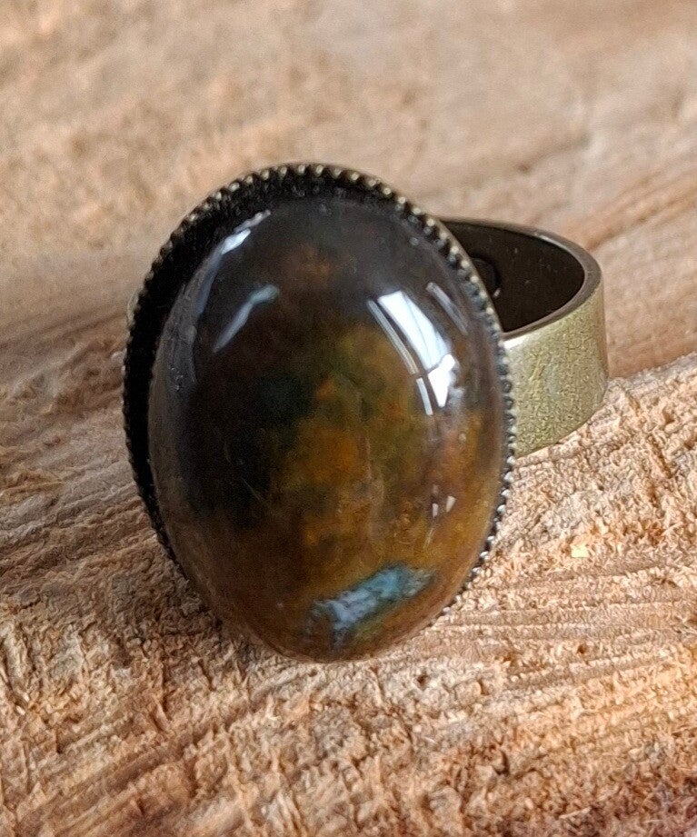 Indian agaat ovale ring