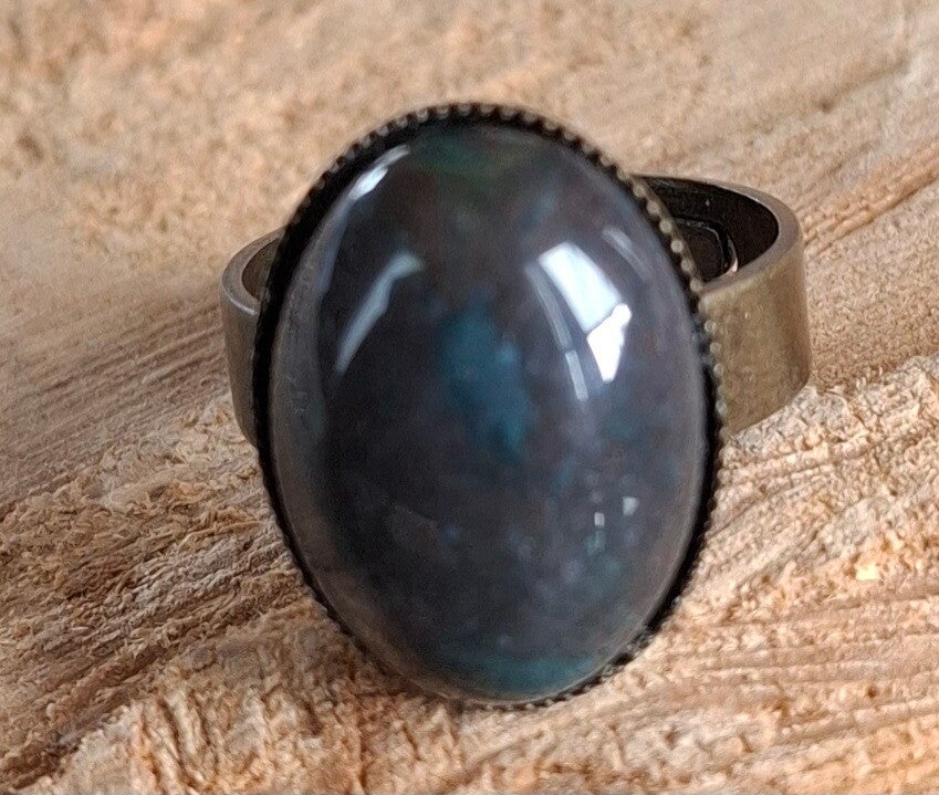Indian agaat ovale ring