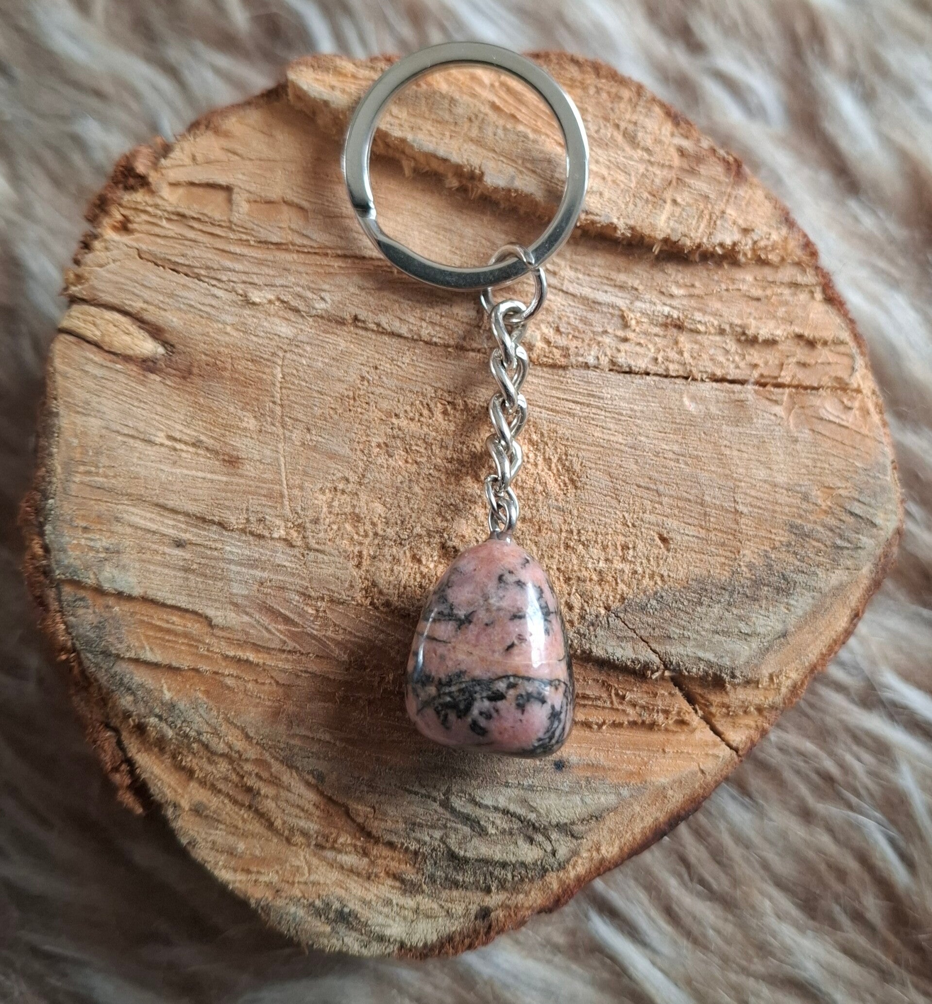 Rhodoniet sleutelhanger