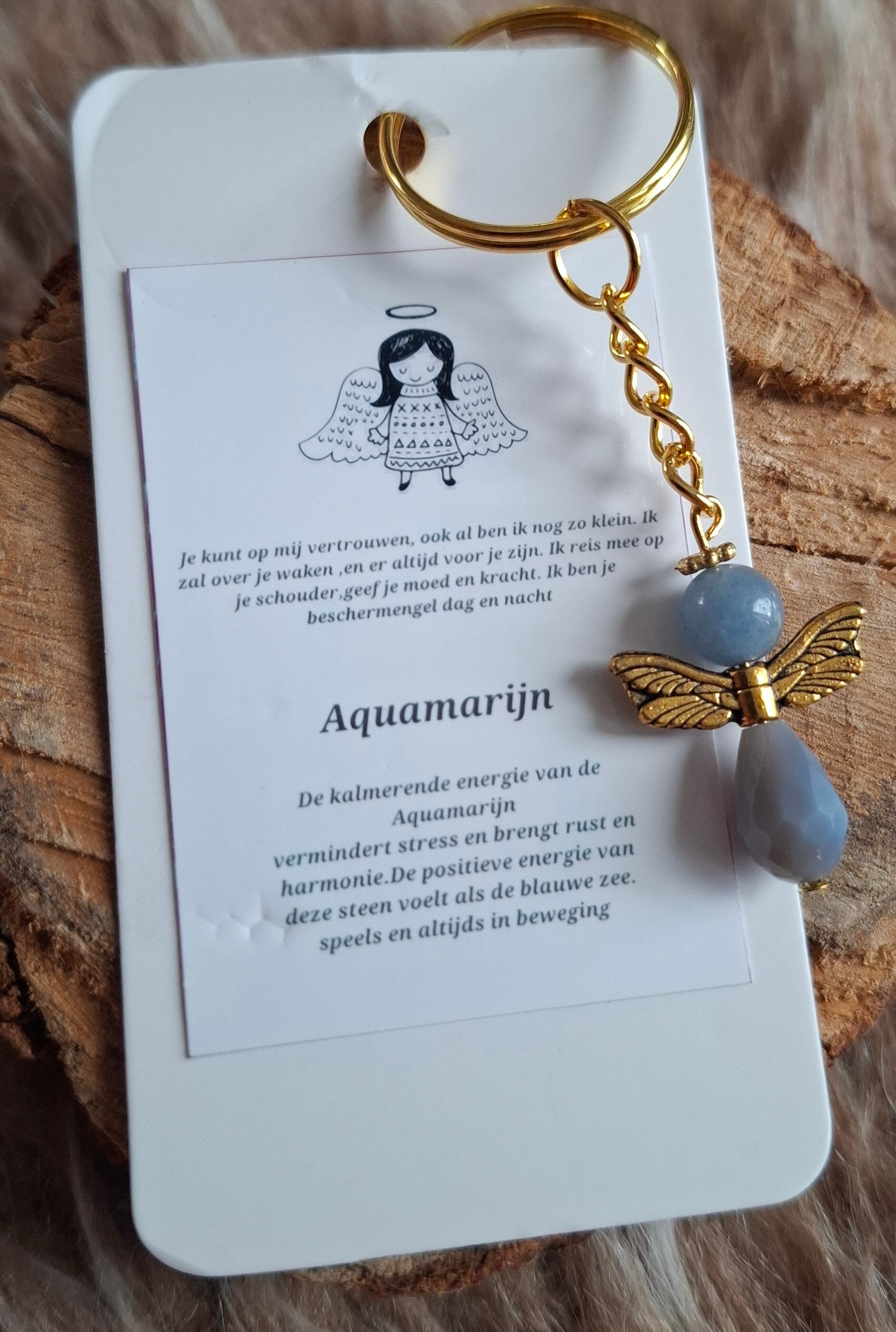 Beschermengeltje aquamarijn