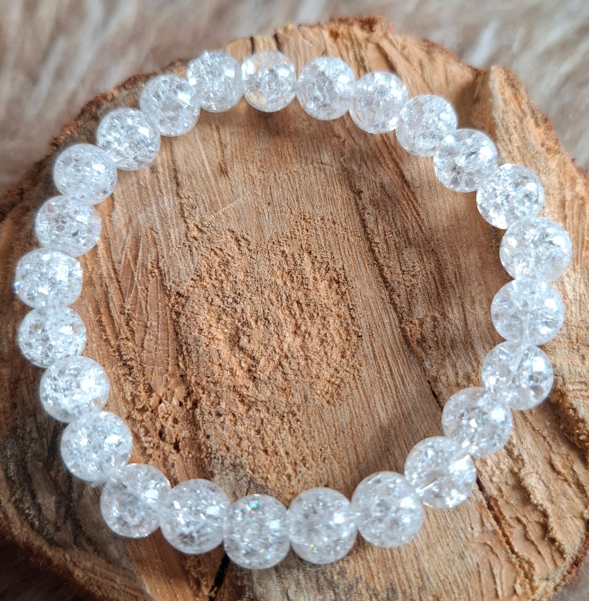 8mm crackle bergkristal