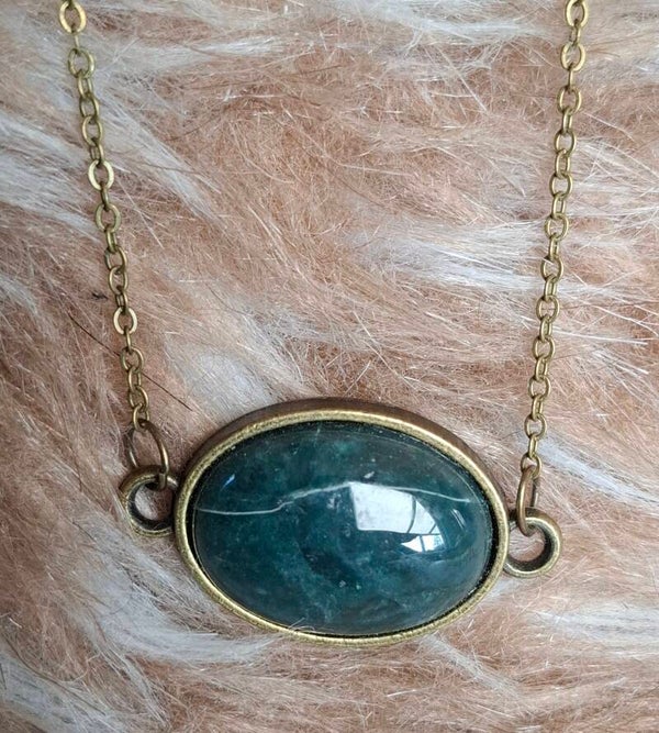 Mosagaat ketting bronskleurig