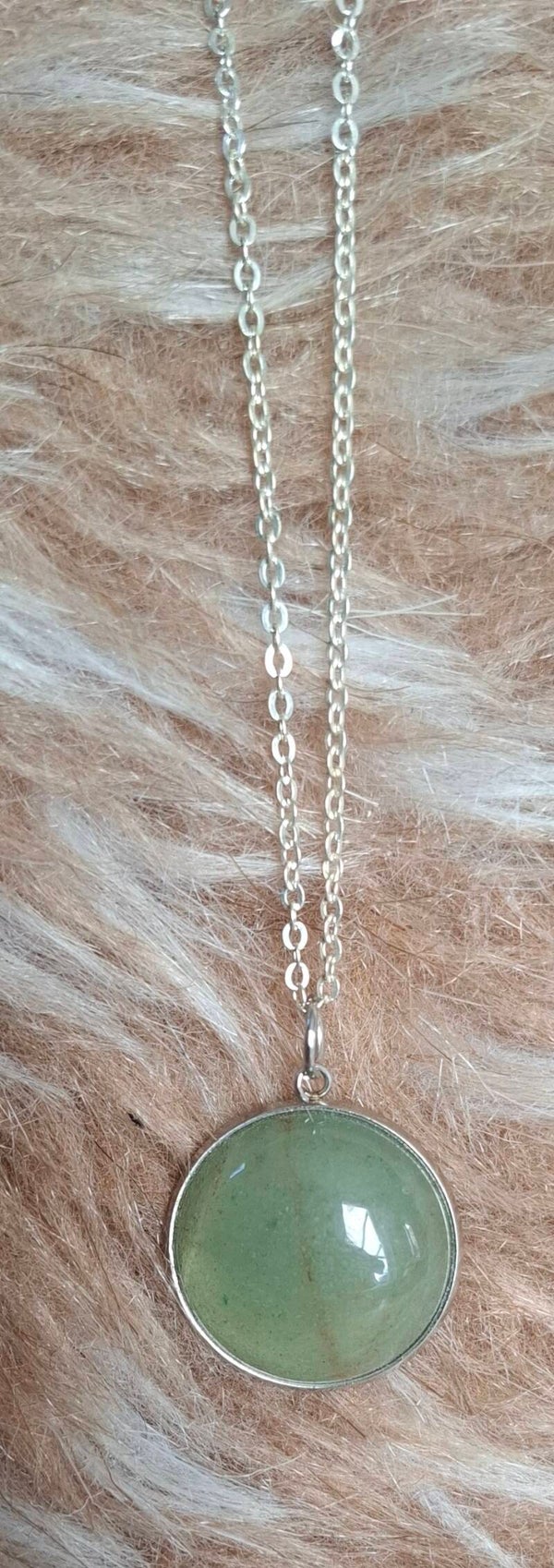Aventurijn ketting zilverkleurig