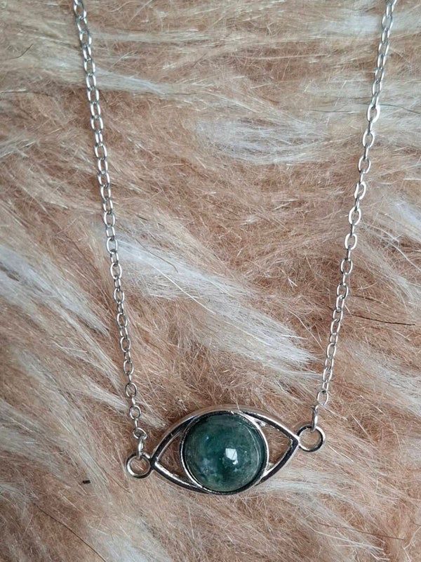 Mosagaat ketting zilverkleurig