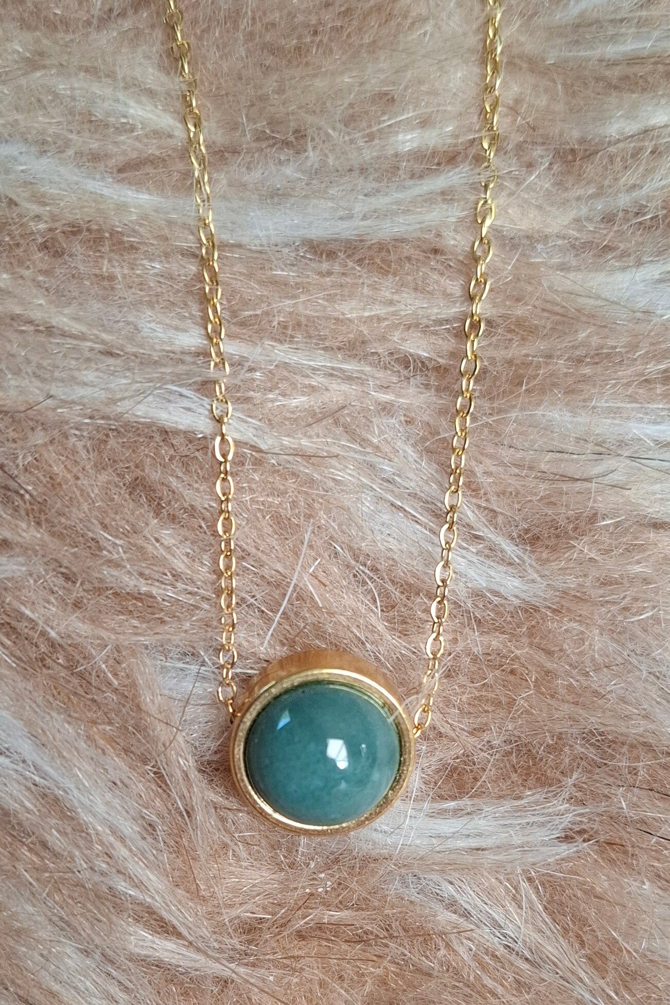 Indian agaat ketting goudkleurig