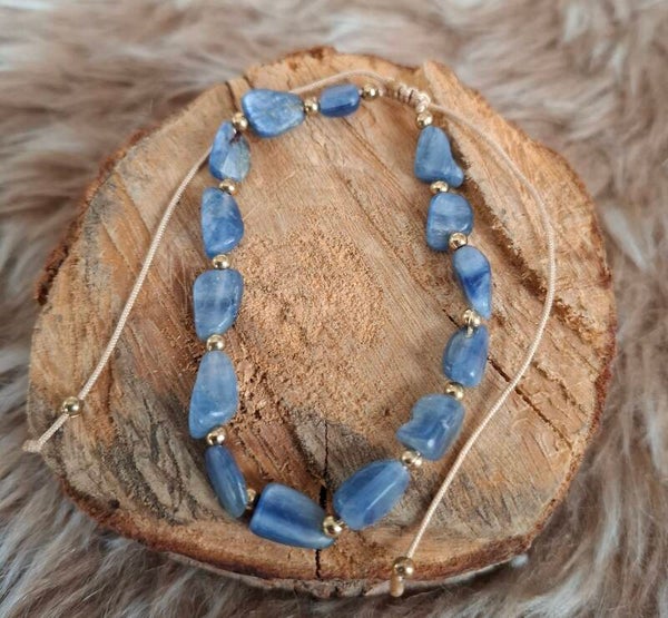 Kyaniet nugget armband