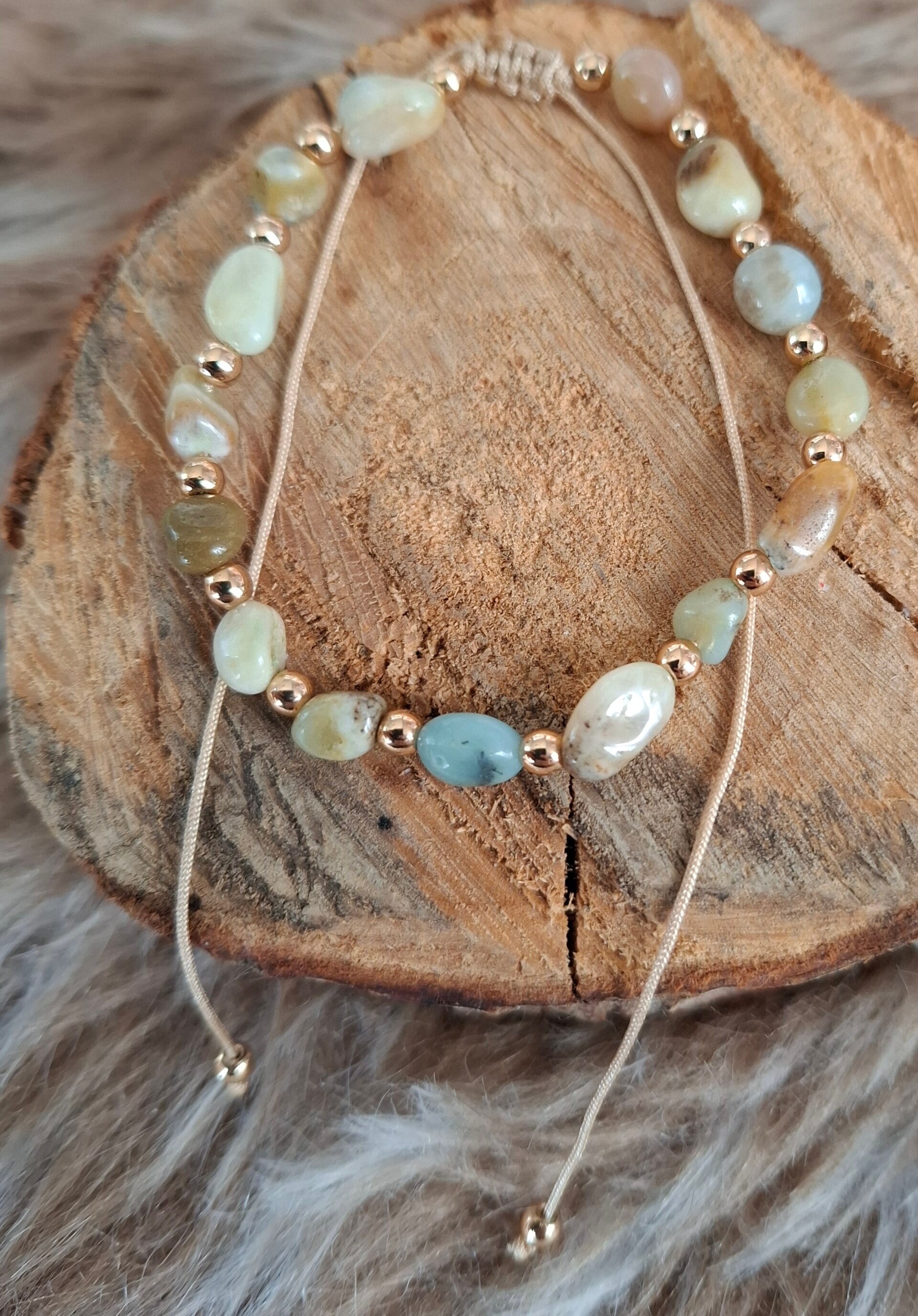Amazoniet nugget armband