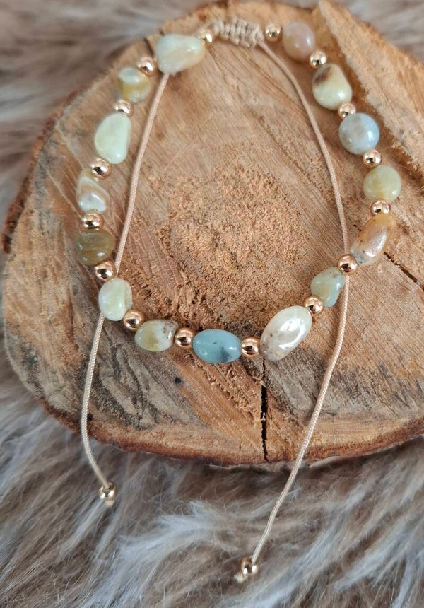 Amazoniet nugget armband