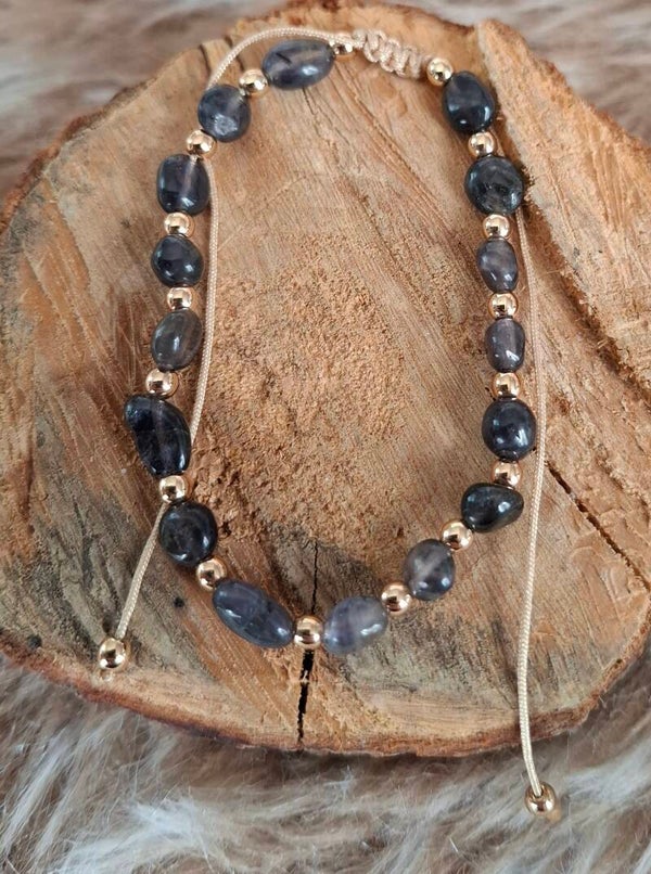 Cordieriet nugget armband