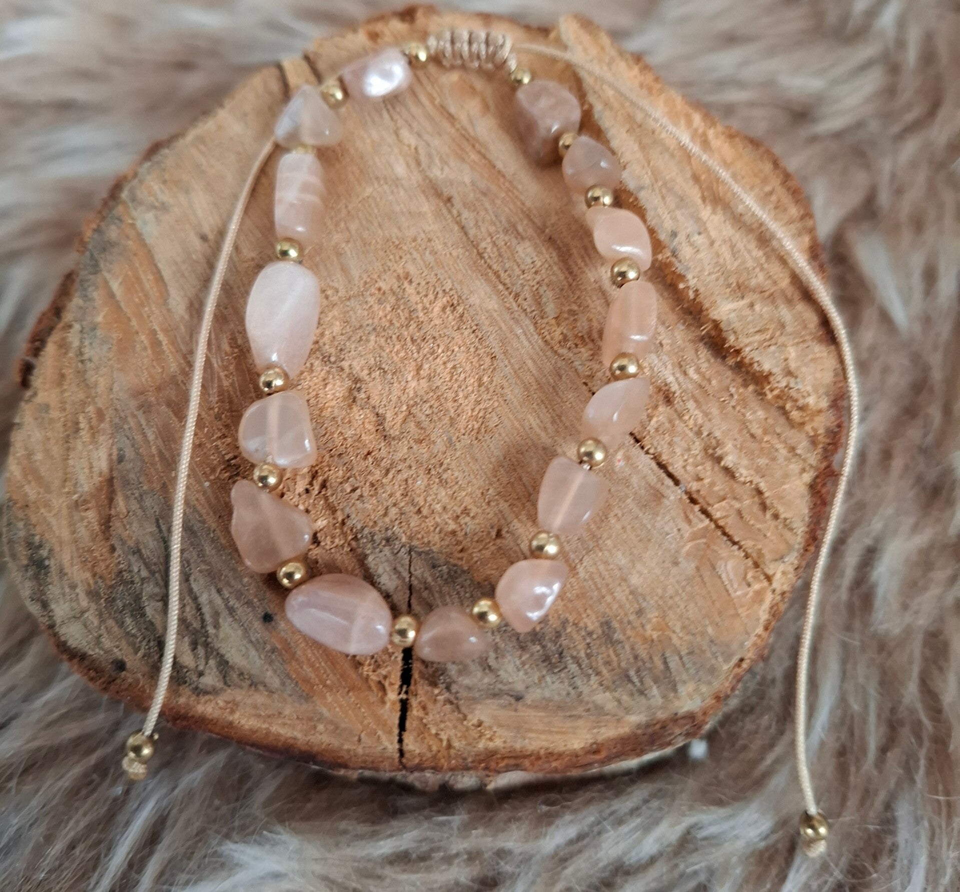 Zonnesteen nugget armband