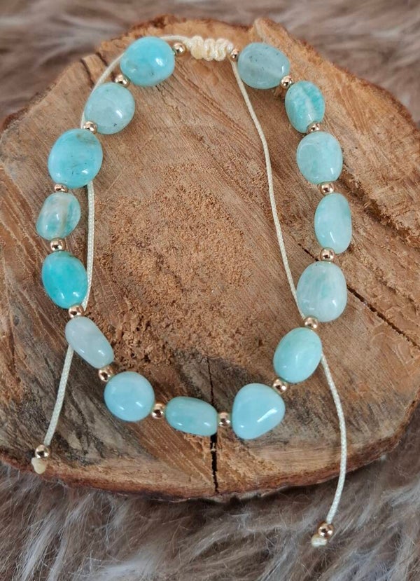 Amazoniet nugget armband