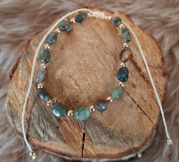 Drakenbloed jaspis nugget armband