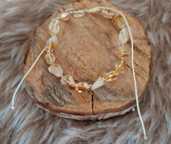 Citrien nugget armband