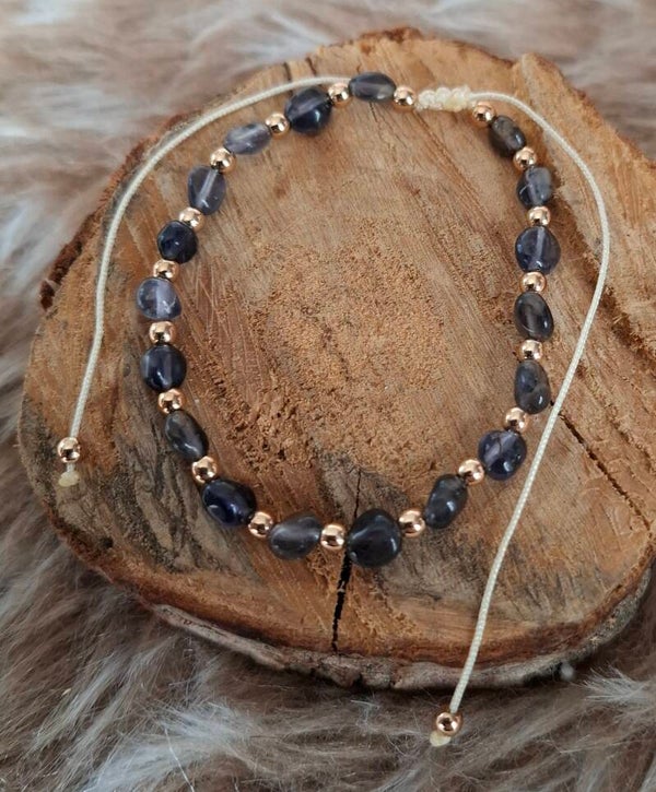 Cordieriet nugget armband