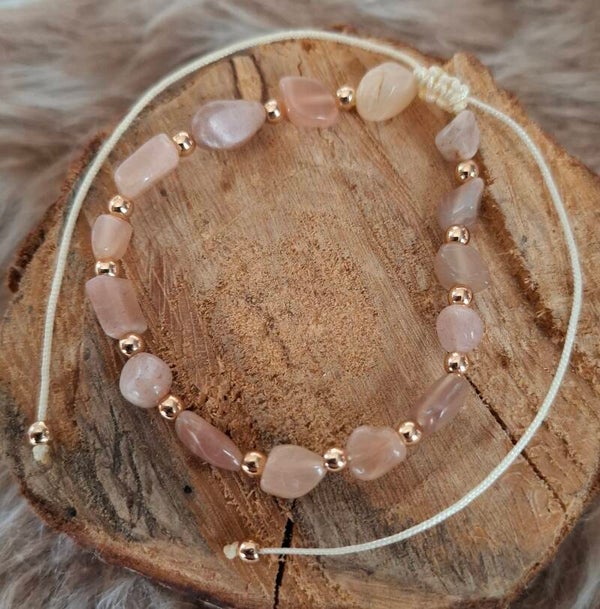Zonnesteen nugget armband