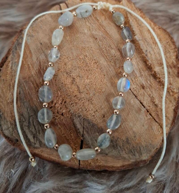 Labradoriet nugget armband