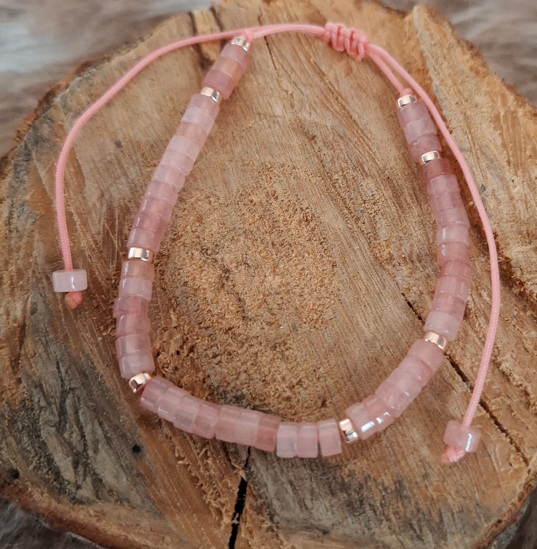 Aardbeienkwarts verstelbare armband
