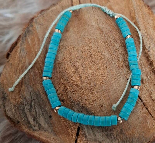 Turquoise verstelbare armband