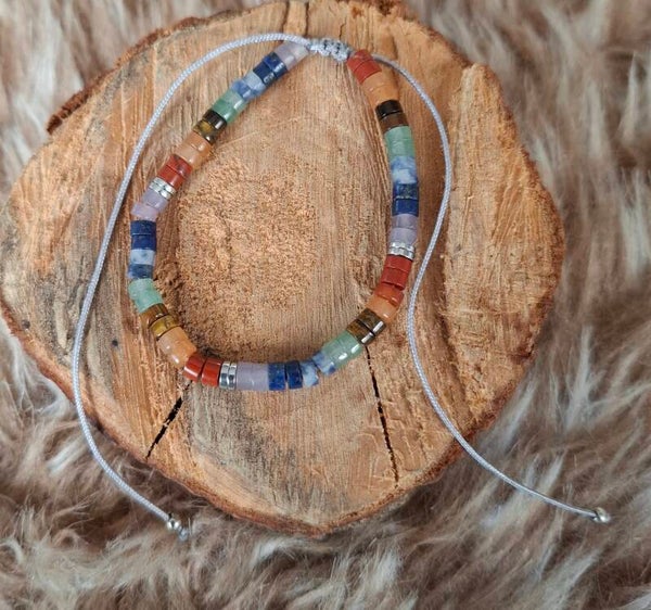 Verstelbare chakra armband