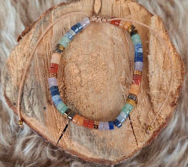 Verstelbare chakra armband