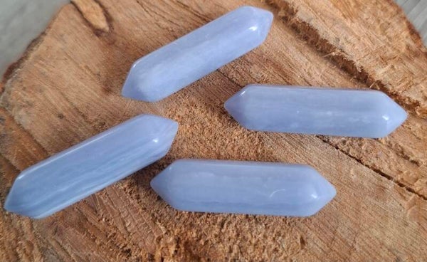 Dubbeleinder blauwe chalcedoon