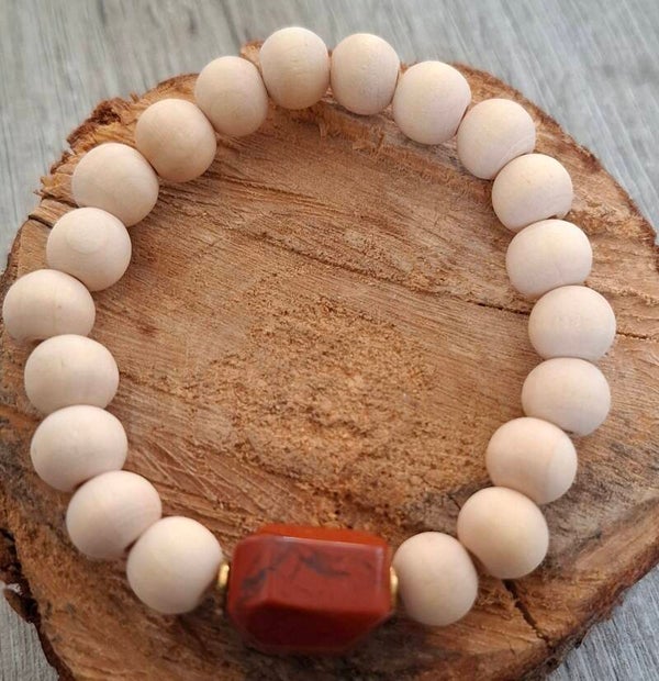 Rode Jaspis armband