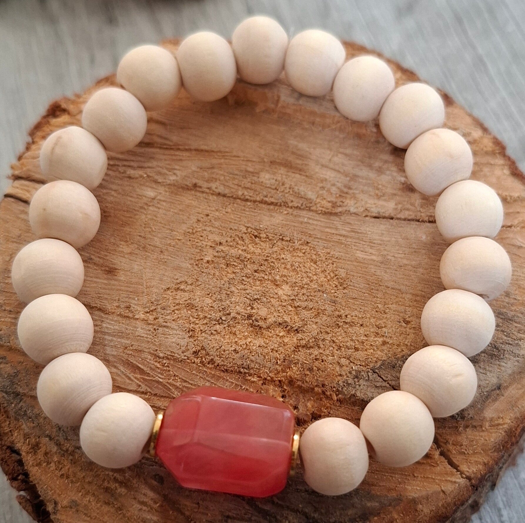 Watermeloen Kwarts armband