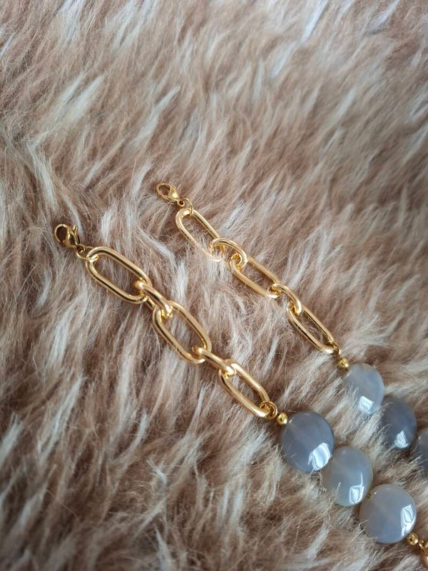 Schakelarmband agaat