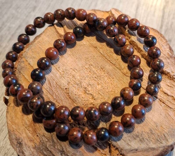 6mm mahonie Obsidiaan