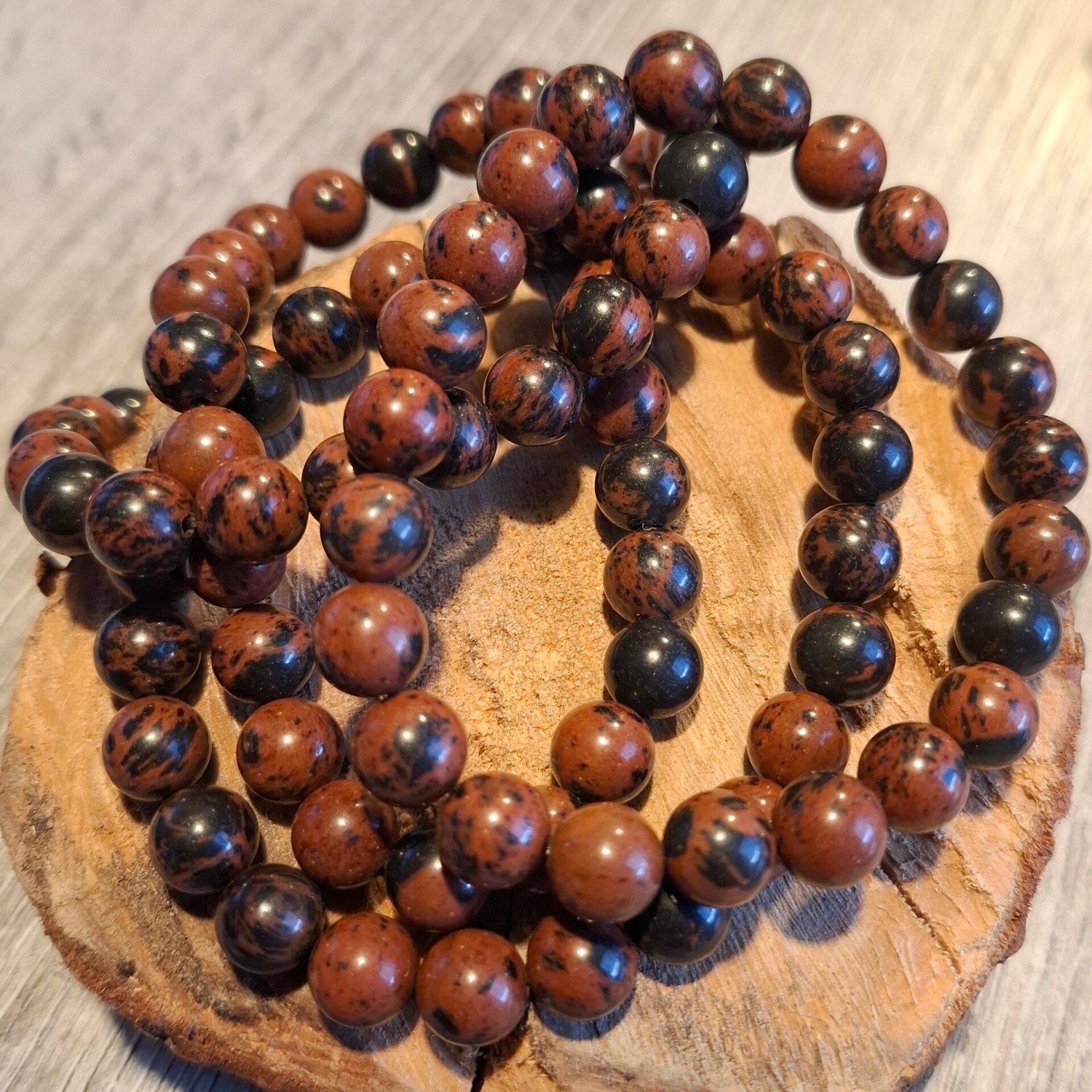 8mm mahonie Obsidiaan