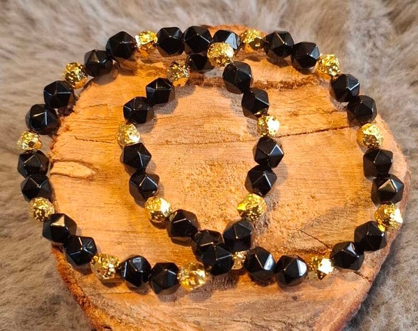 Obsidiaan armband