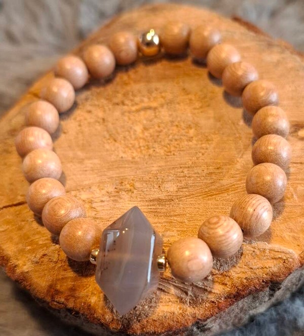 Grijze Agaat armband