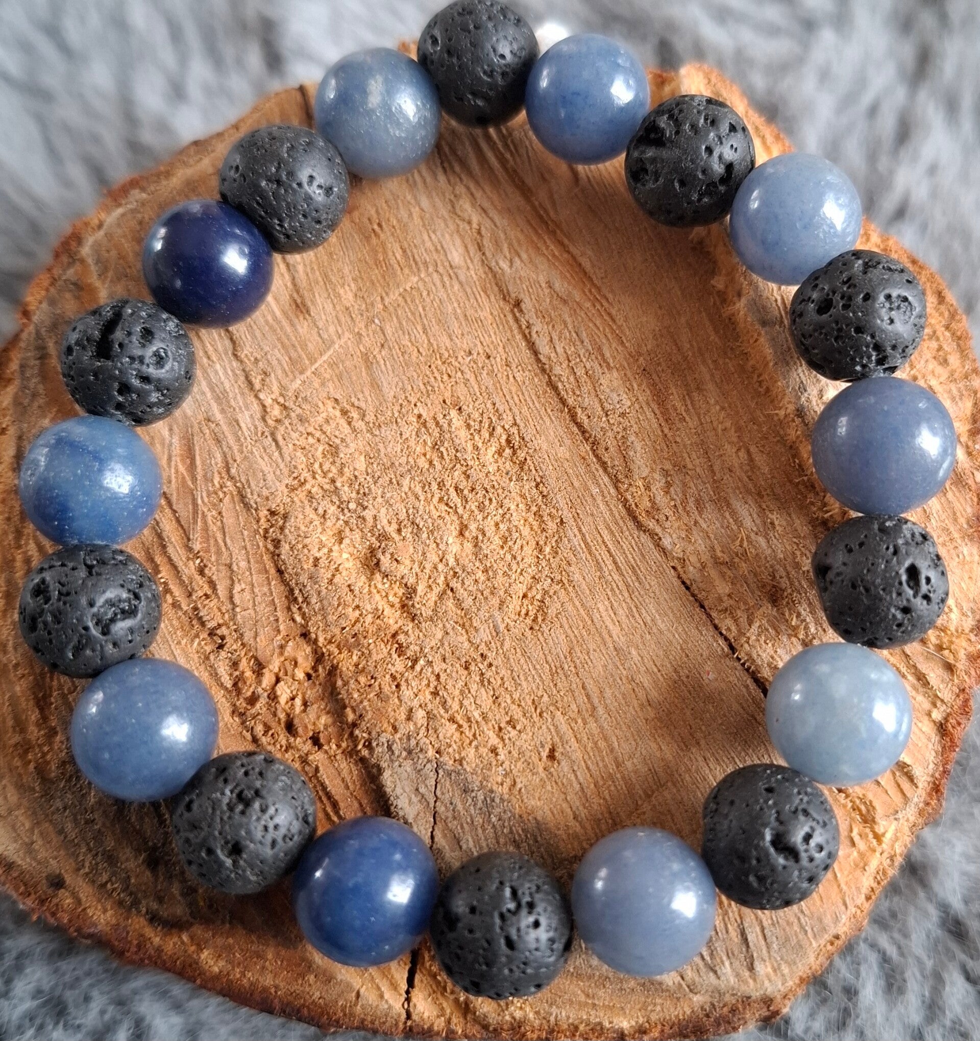 10mm lava en blauwe aventurijn