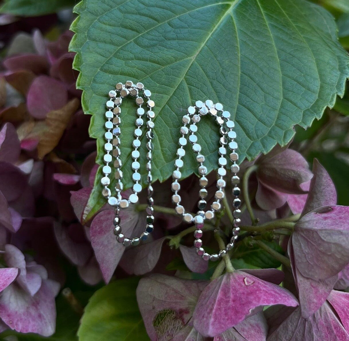 Rhodium Plated Chain Earrings