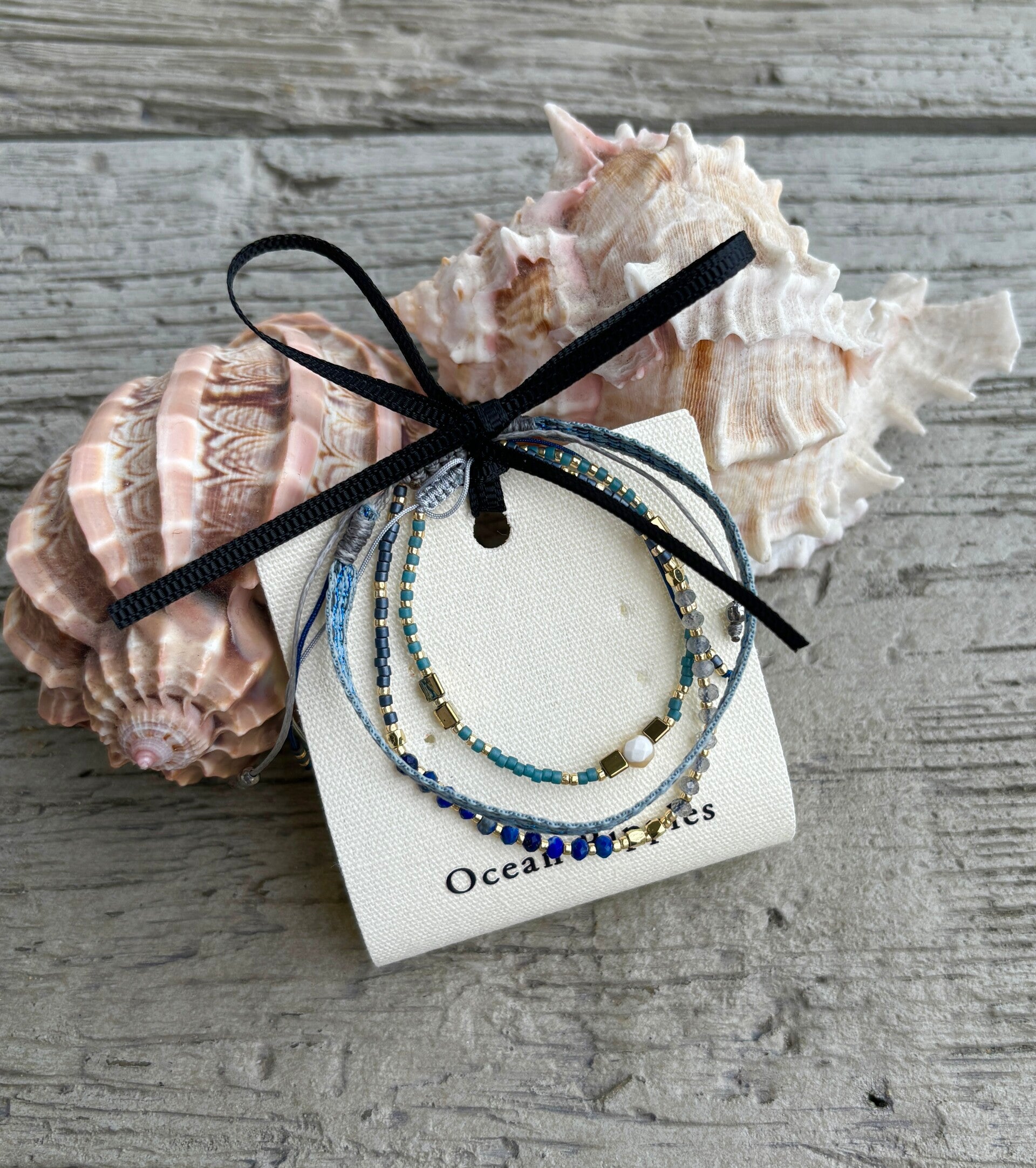 Japanese Miyuki Bracelet Set of 3 Blue