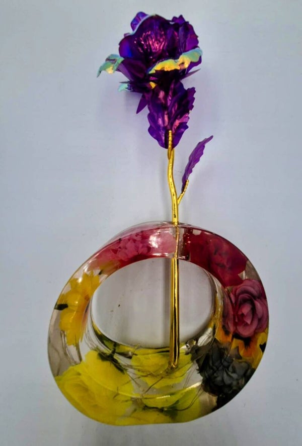 Holographic rose and stand