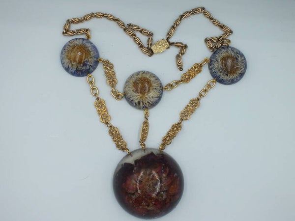 Flower Necklace - Cornflower