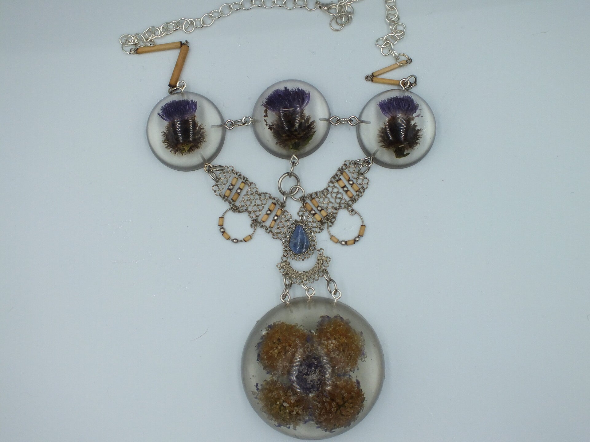 Flower Necklace - thistle