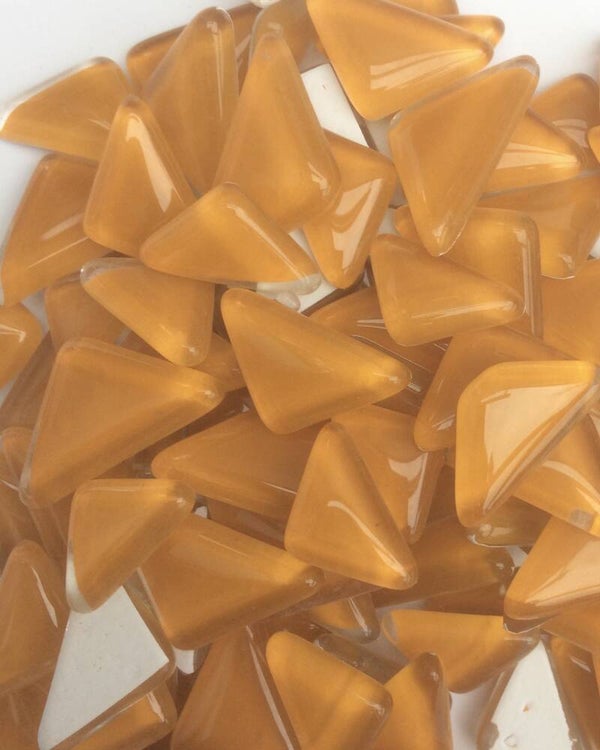 Soft Glass Triangels Tangerine 100 gram