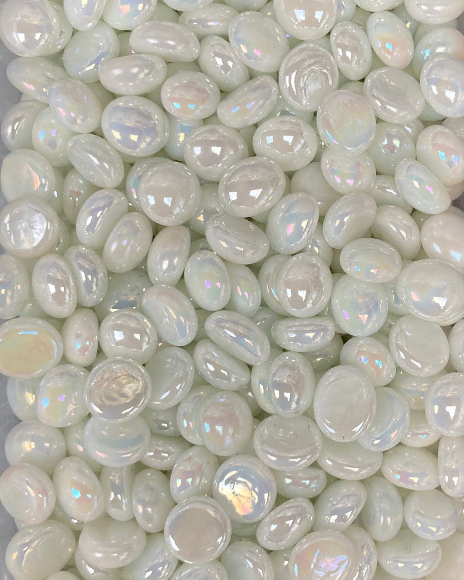 Mini Gems 9 tot 13 mm Parelmoer Wit 50 gram