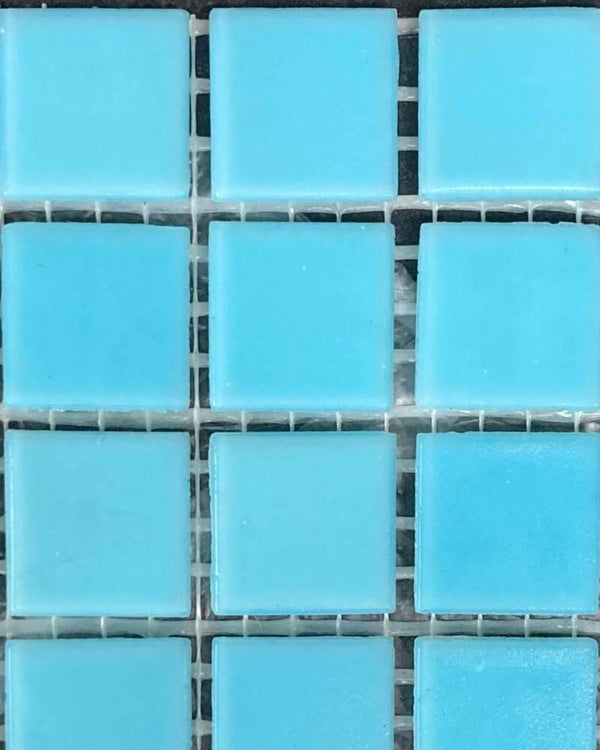 Glas mozaiek Luxe tegel 3011 Aqua 20 x 20 mm 25 stuks