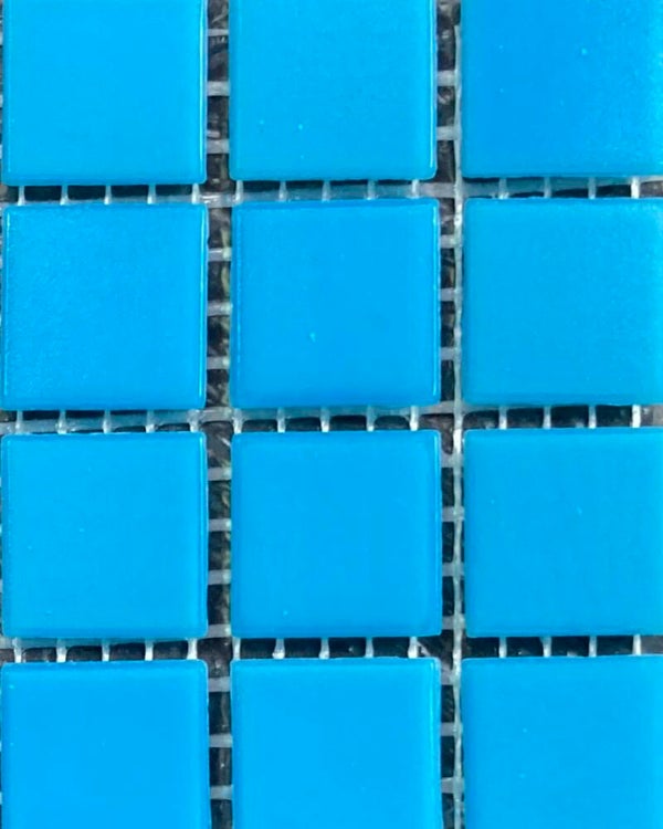 Glas mozaiek Luxe tegel 3013 Turquoise 20 x 20 mm 25 stuks