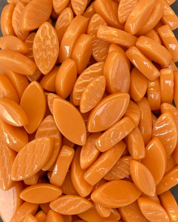 Glas bloemblaadjes Opal Orange 50 gram