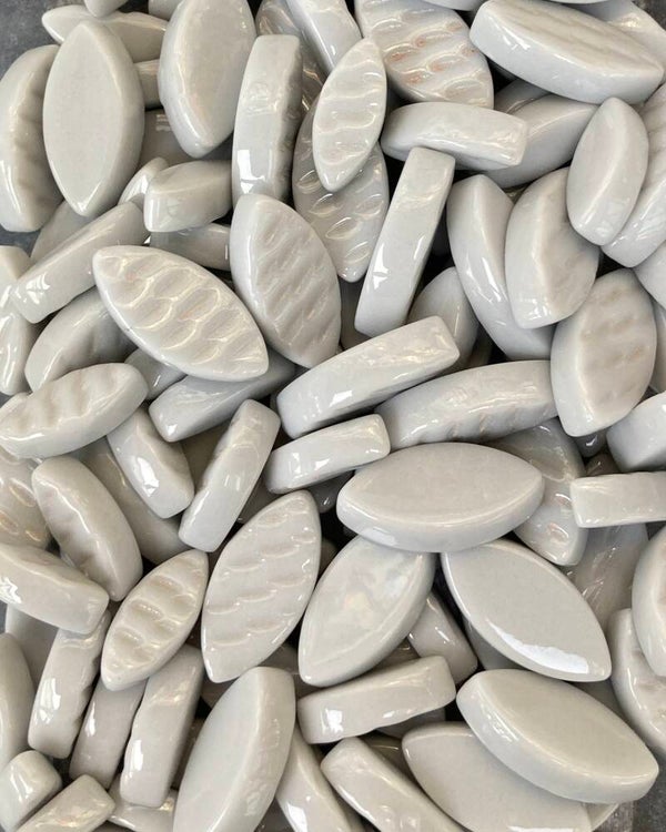 Glas bloemblaadjes Pale Grey 50 gram