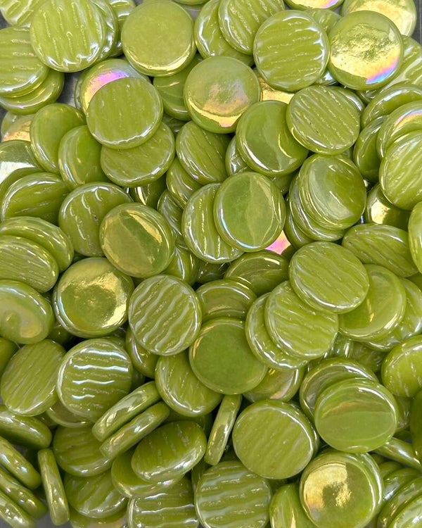 Penny Rounds Parelmoer Acid Green 50 gram